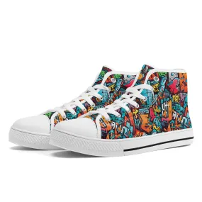 3D Abstract Street Art Graffiti  Converse Style High Tops