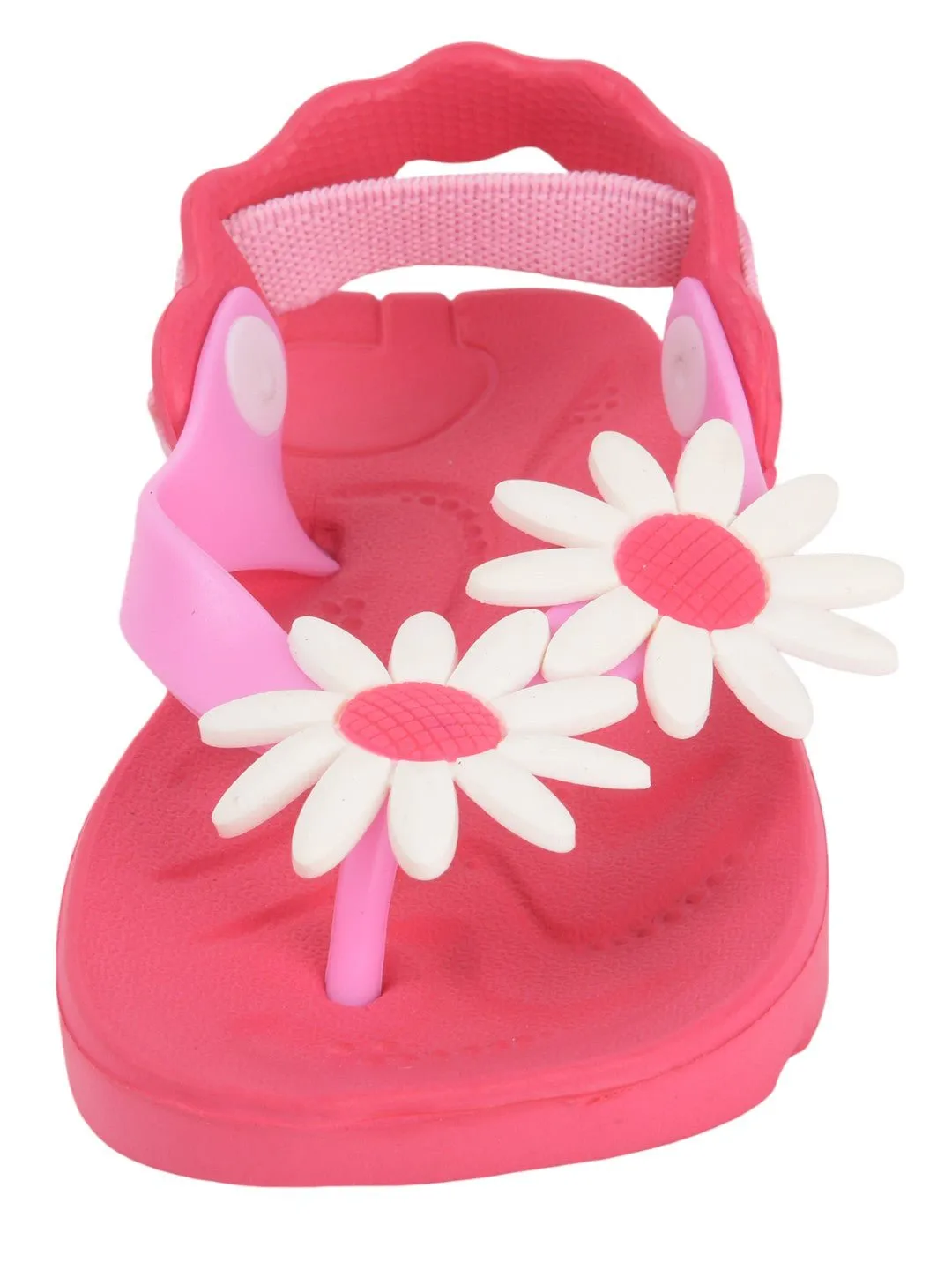 Adorable Daisy Design Sandals for Girls - Fuchsia and Pink