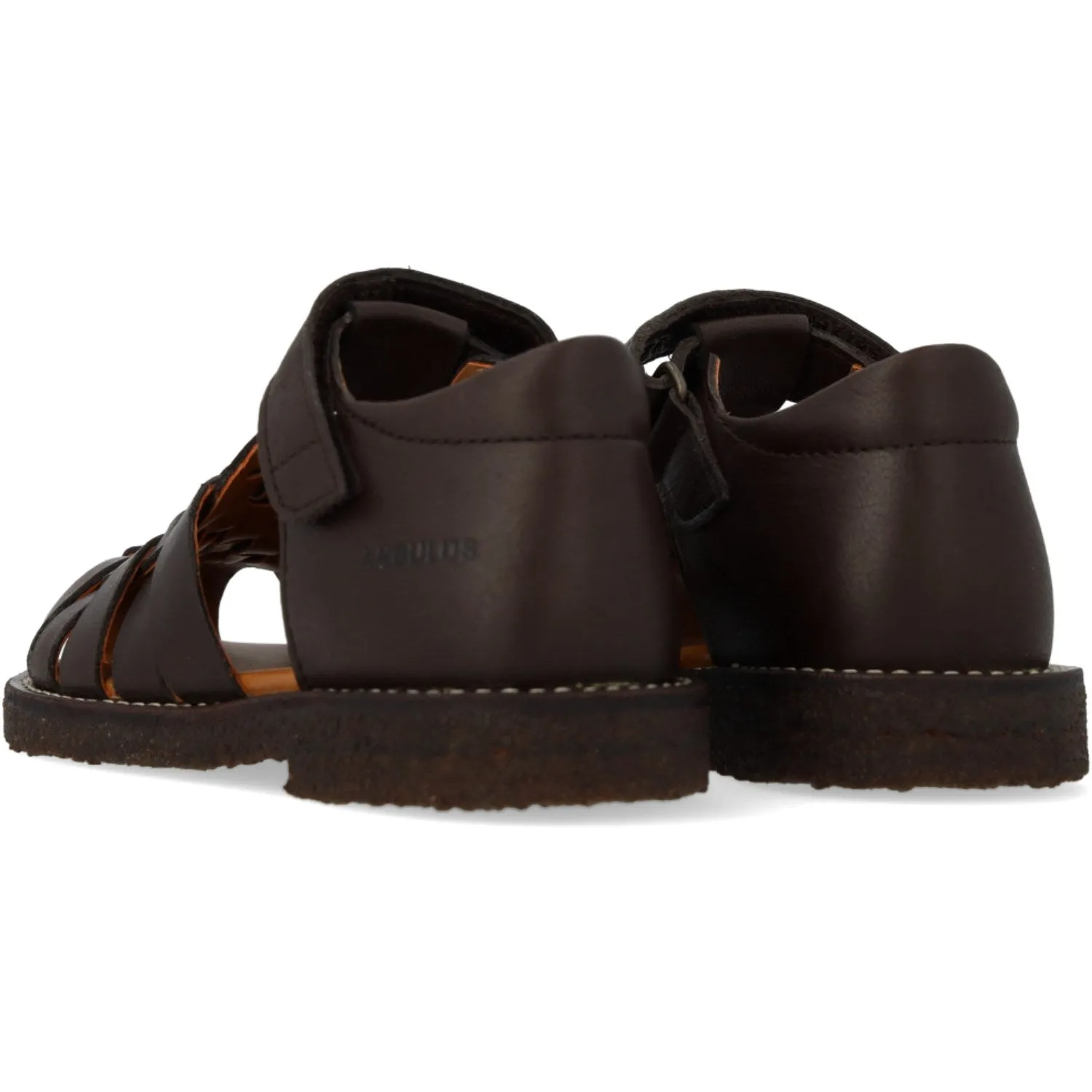 Angulus Dark Brown Braided Leathersandal