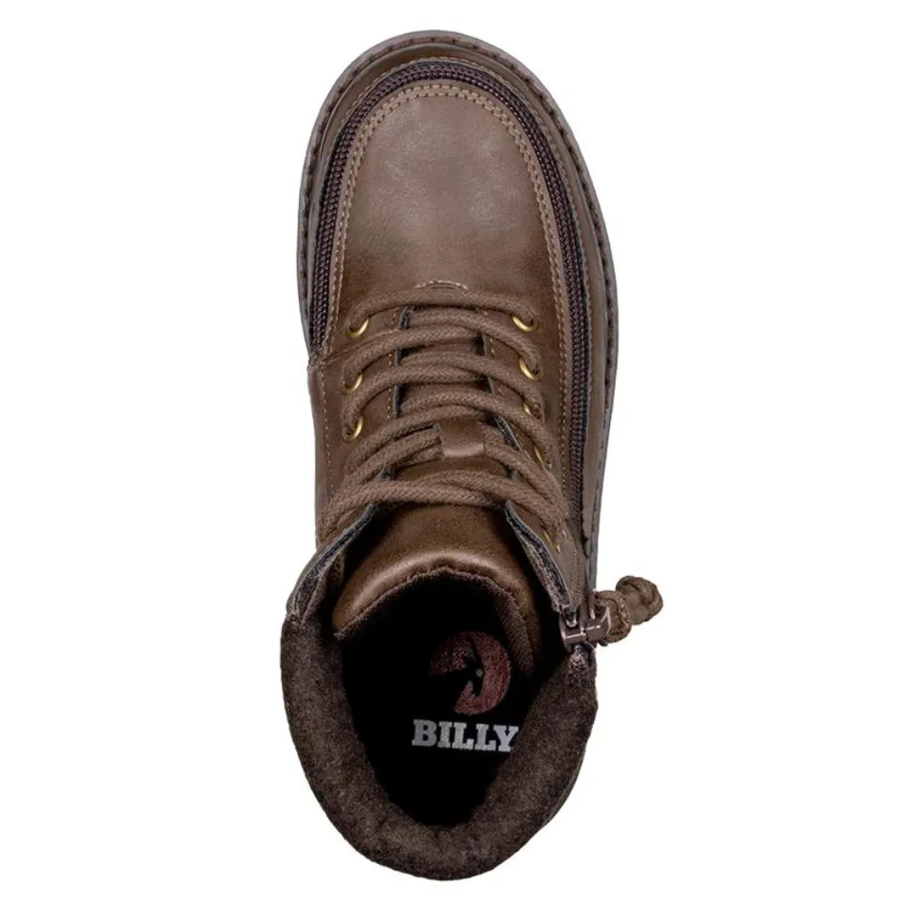 Billy Footwear (Toddlers) -  Brown Leather Lug Boots CLEARANCE