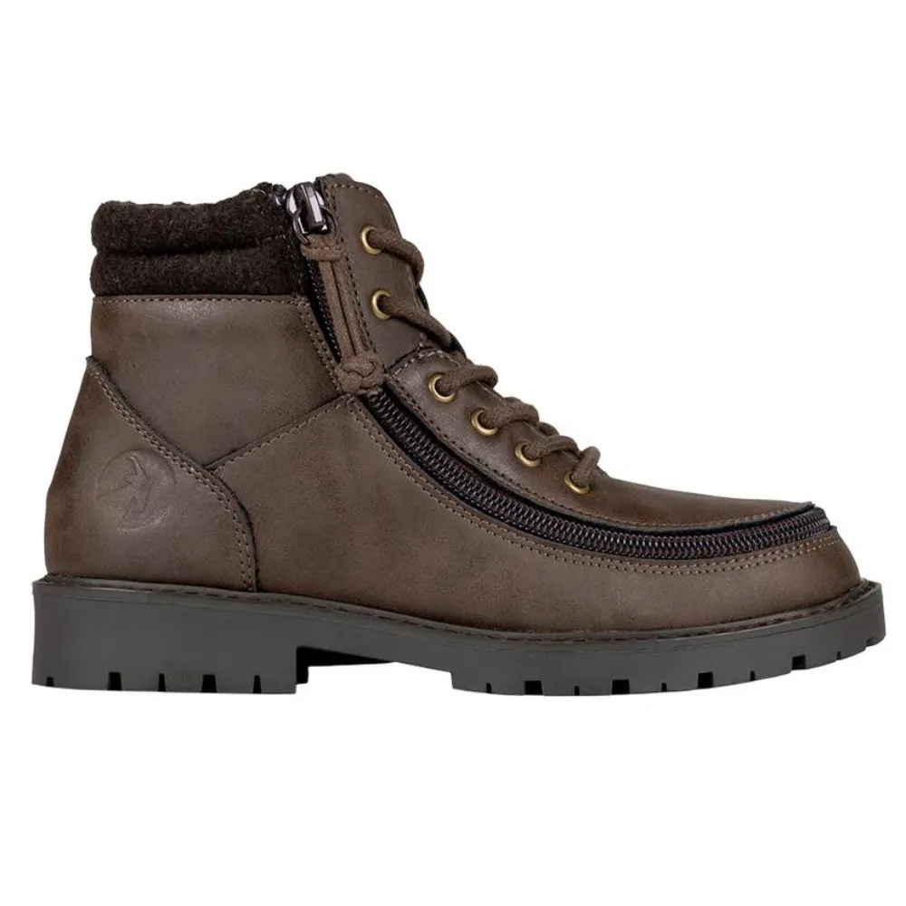 Billy Footwear (Toddlers) -  Brown Leather Lug Boots CLEARANCE