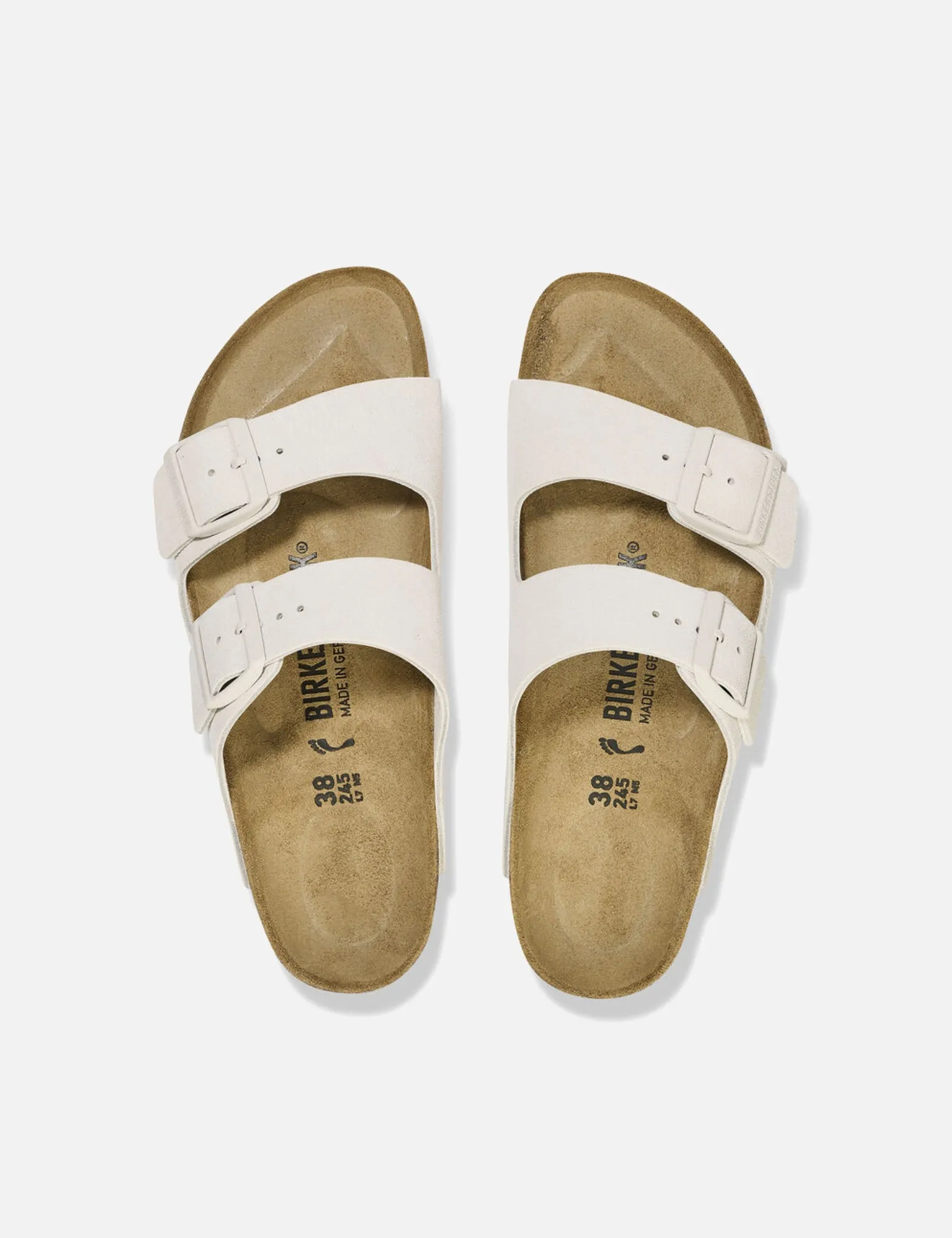 Birkenstock Women's Arizona Sandals LEVE Antique (Narrow) - White