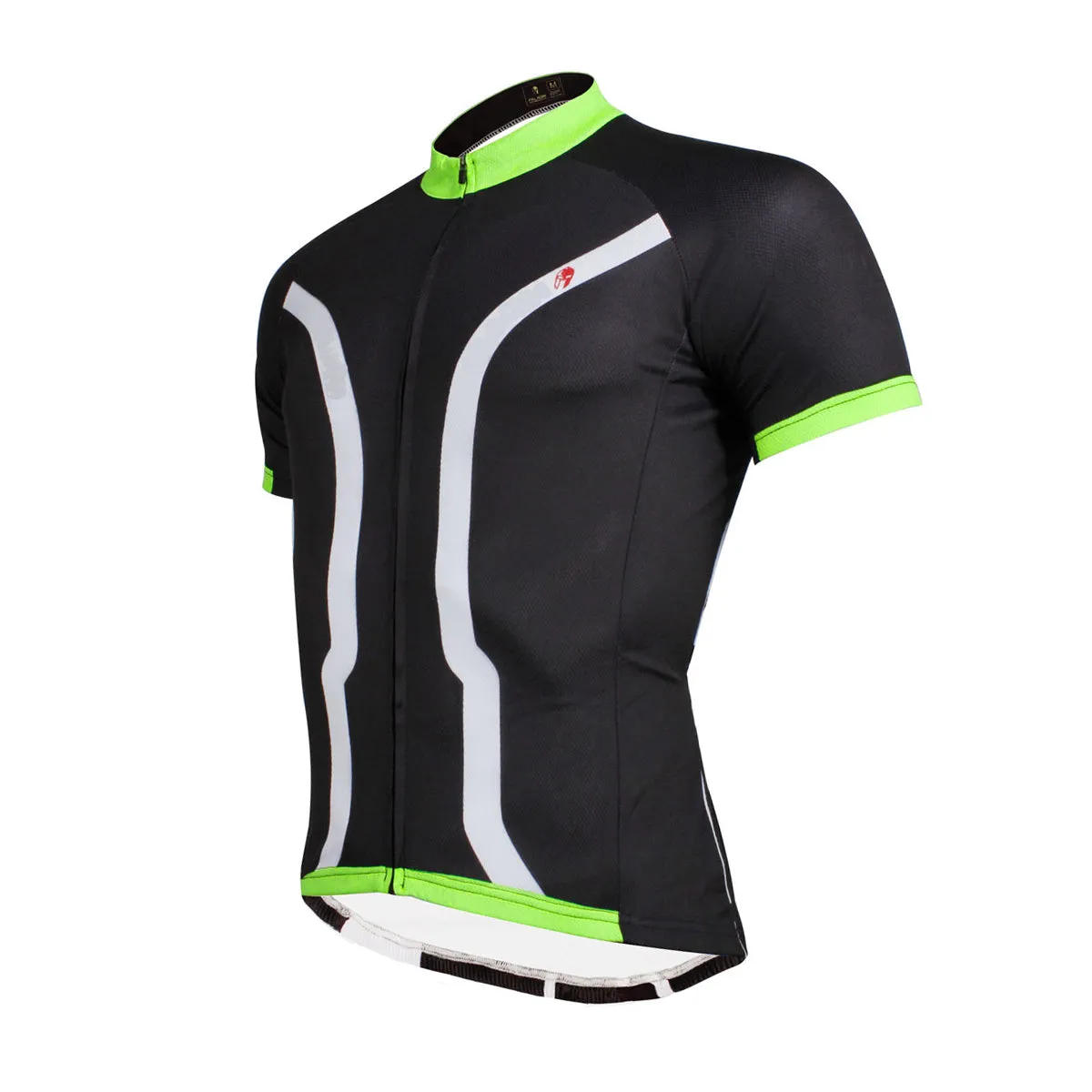 Black Green Men's Cycling Short Sleeve Bicycling Jersey Summer NO.027