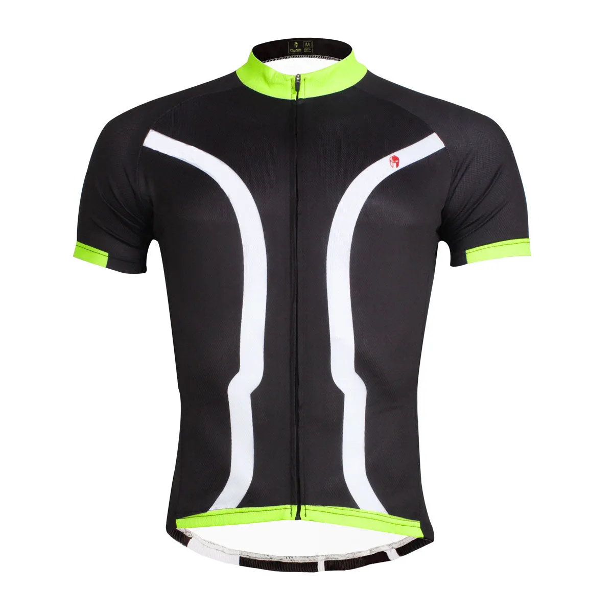 Black Green Men's Cycling Short Sleeve Bicycling Jersey Summer NO.027