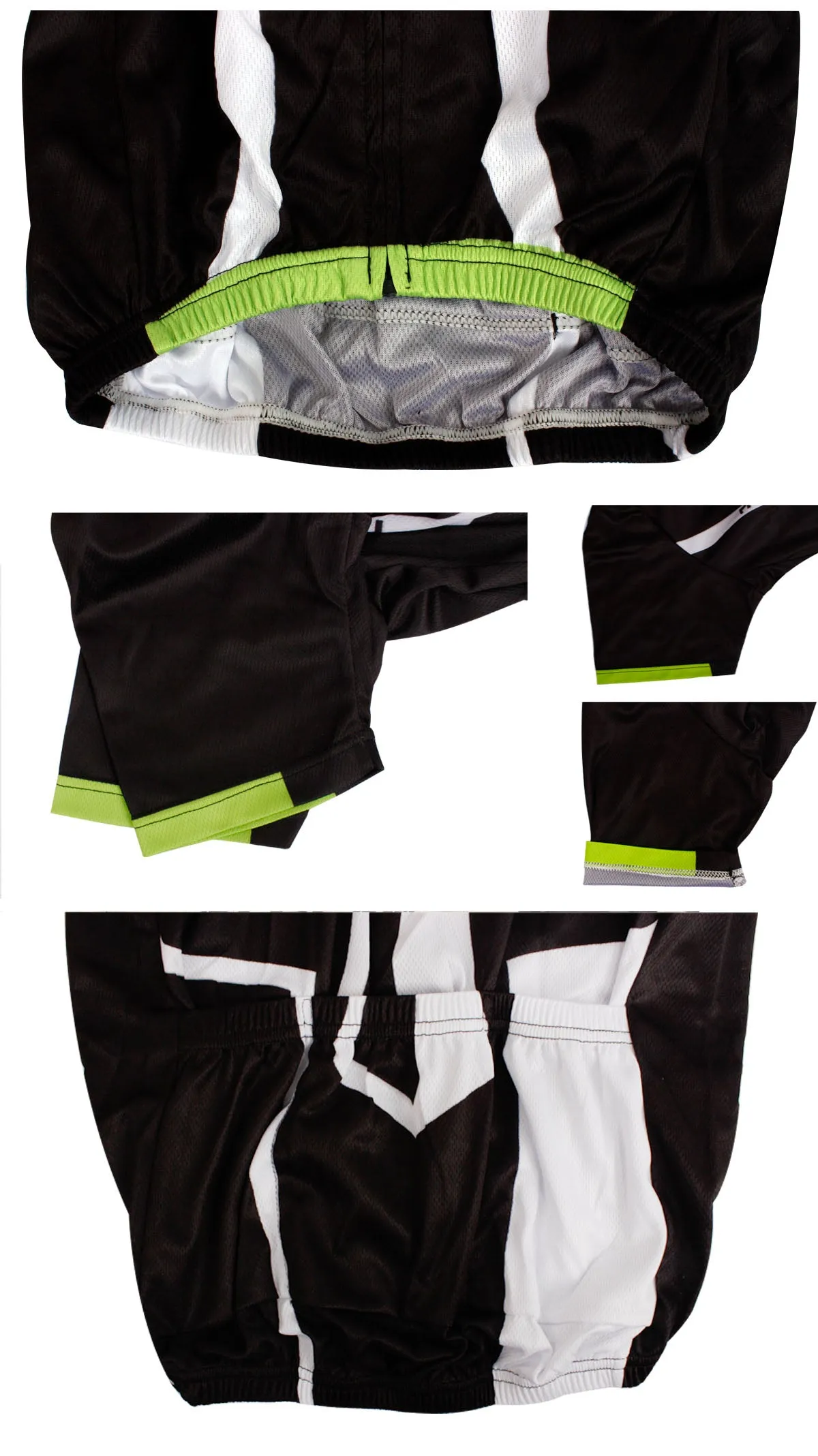 Black Green Men's Cycling Short Sleeve Bicycling Jersey Summer NO.027