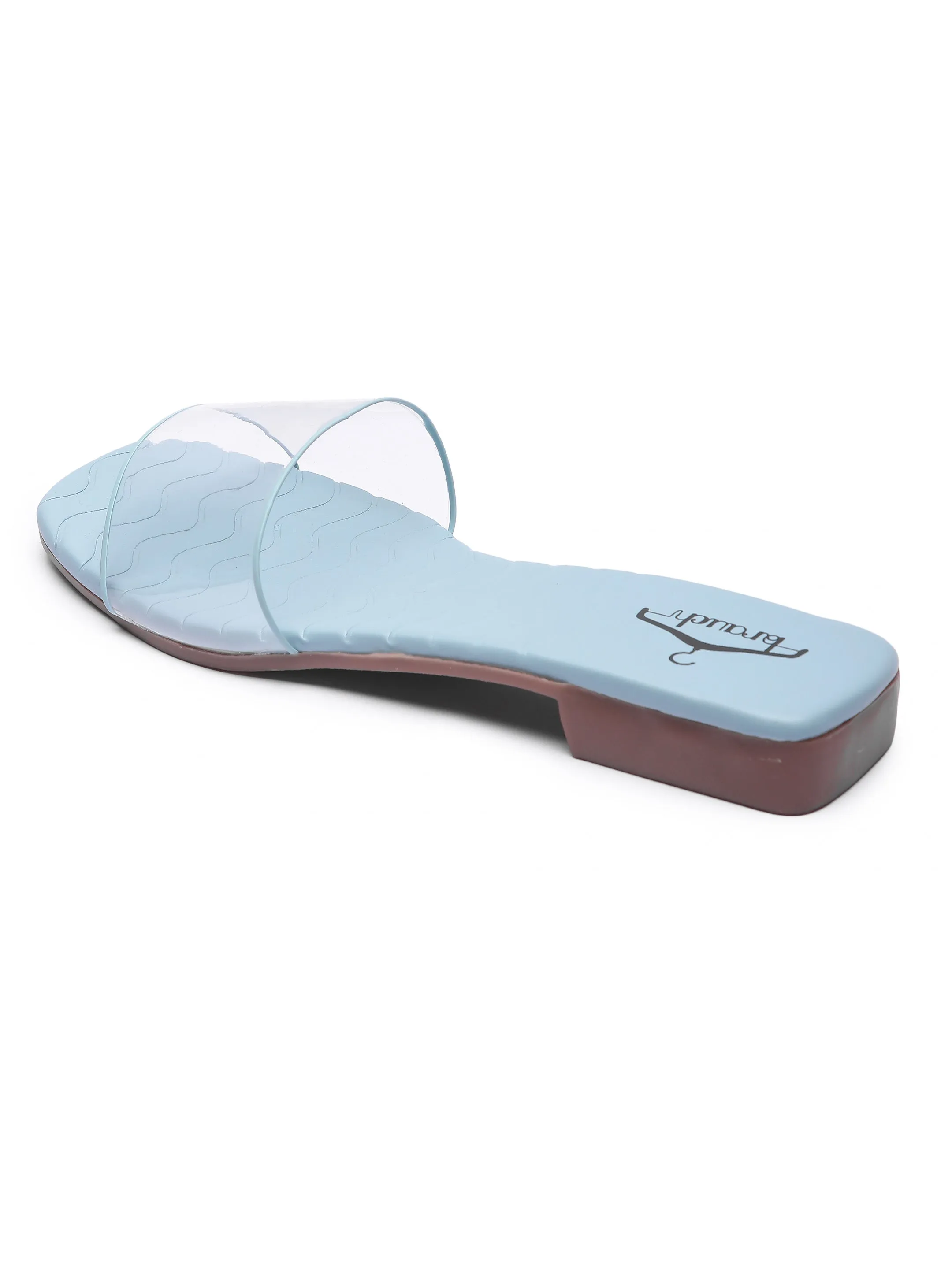 Brauch Blue Transparent Patterned Flats