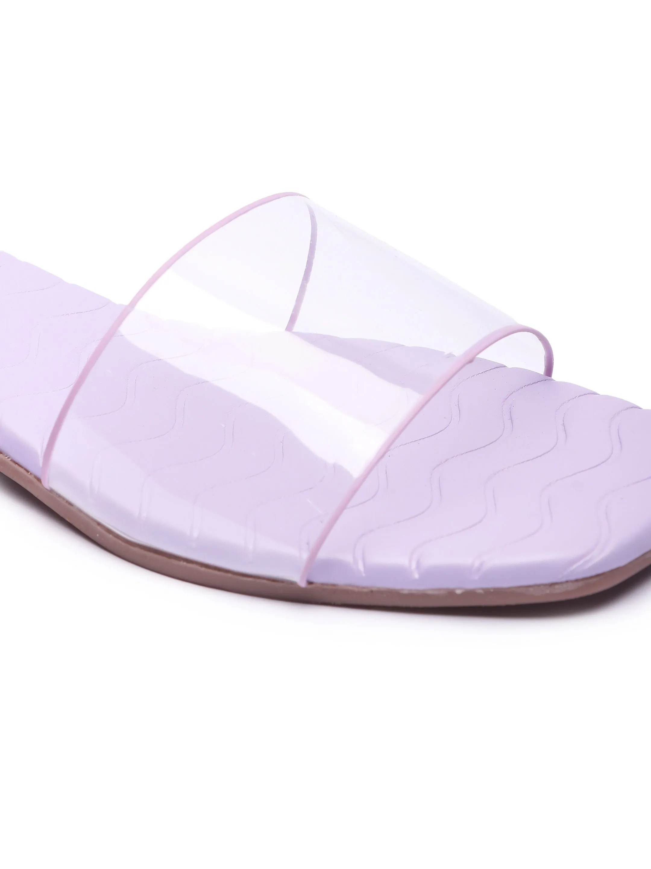 Brauch Lavender Transparent Patterned Flats