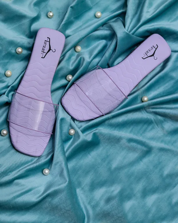 Brauch Lavender Transparent Patterned Flats