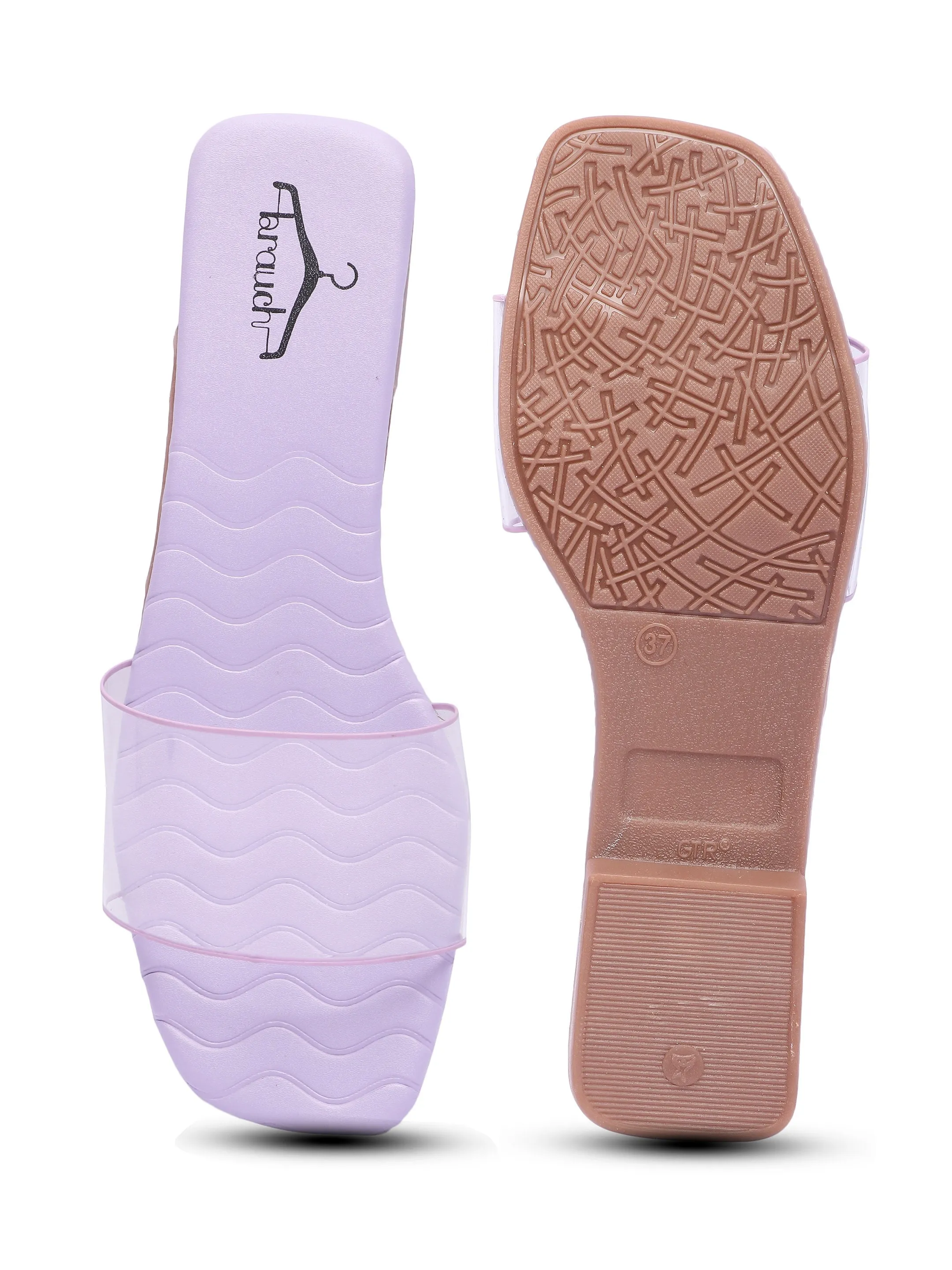Brauch Lavender Transparent Patterned Flats