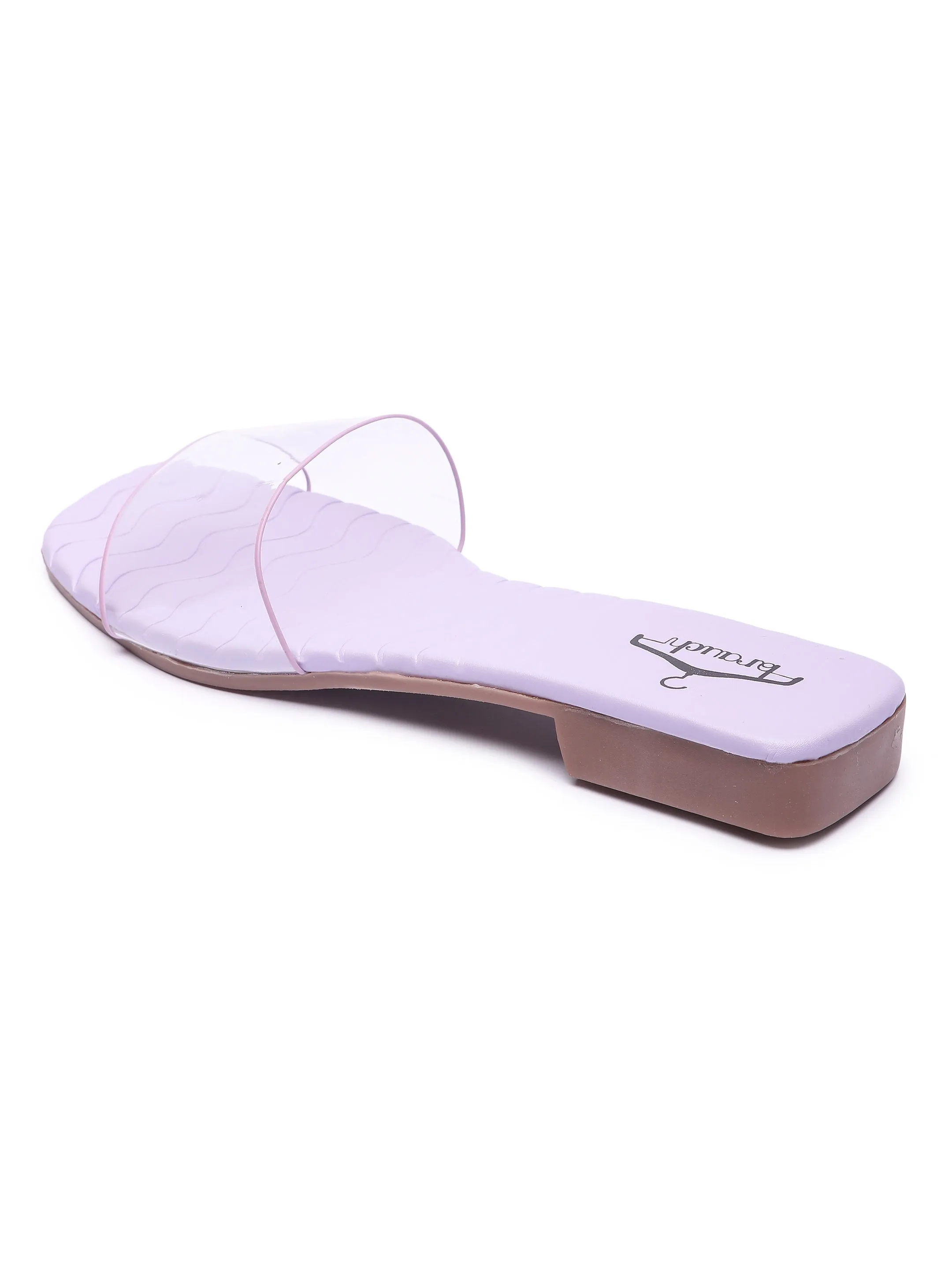 Brauch Lavender Transparent Patterned Flats