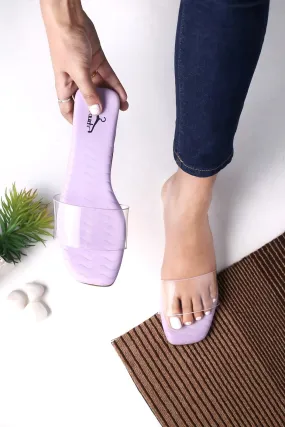 Brauch Lavender Transparent Patterned Flats