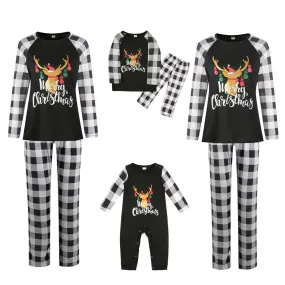 Cartoon Reindeer Family Matching Pajama Set