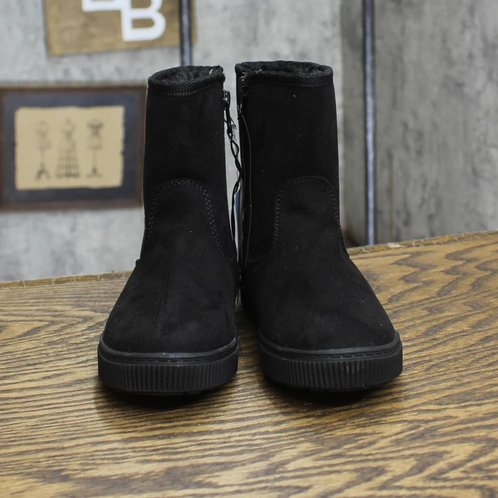Cat & Jack Toddler Girls Pip Shearling Style Boots 88435631 Black 10T