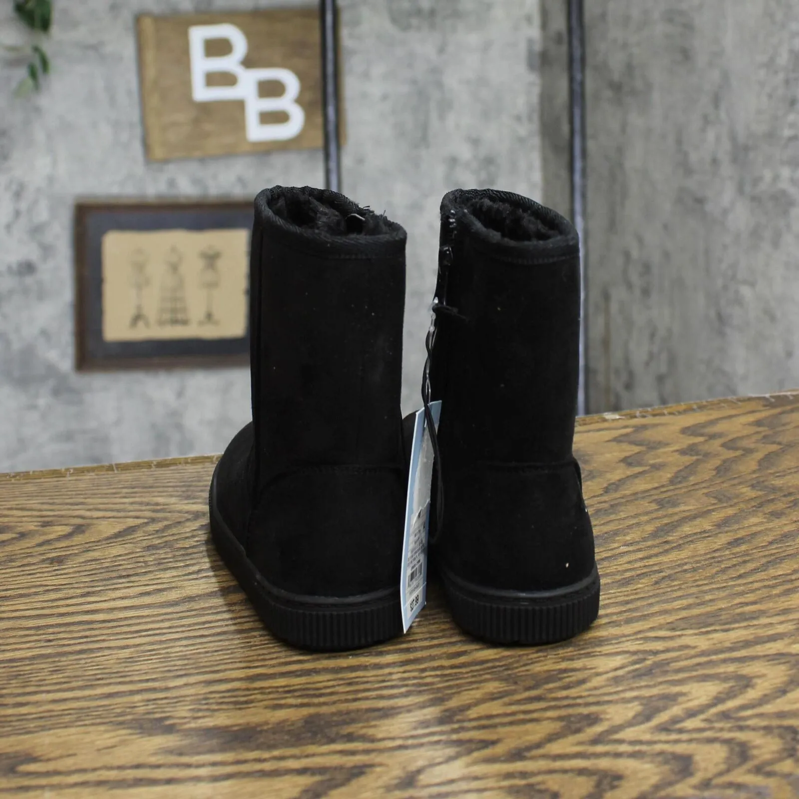 Cat & Jack Toddler Girls Pip Shearling Style Boots 88435631 Black 10T