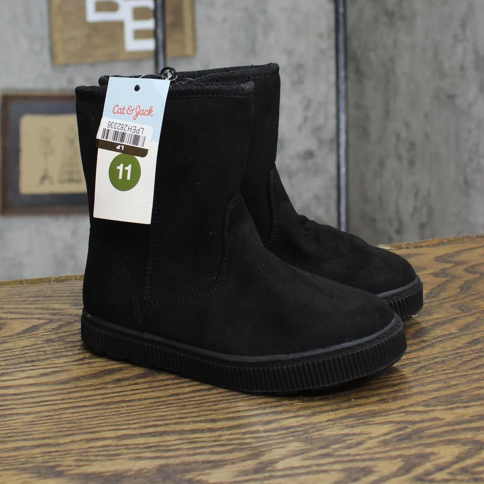 Cat & Jack Toddler Girls' Pip Shearling Style Boots 88435631 Black 11T