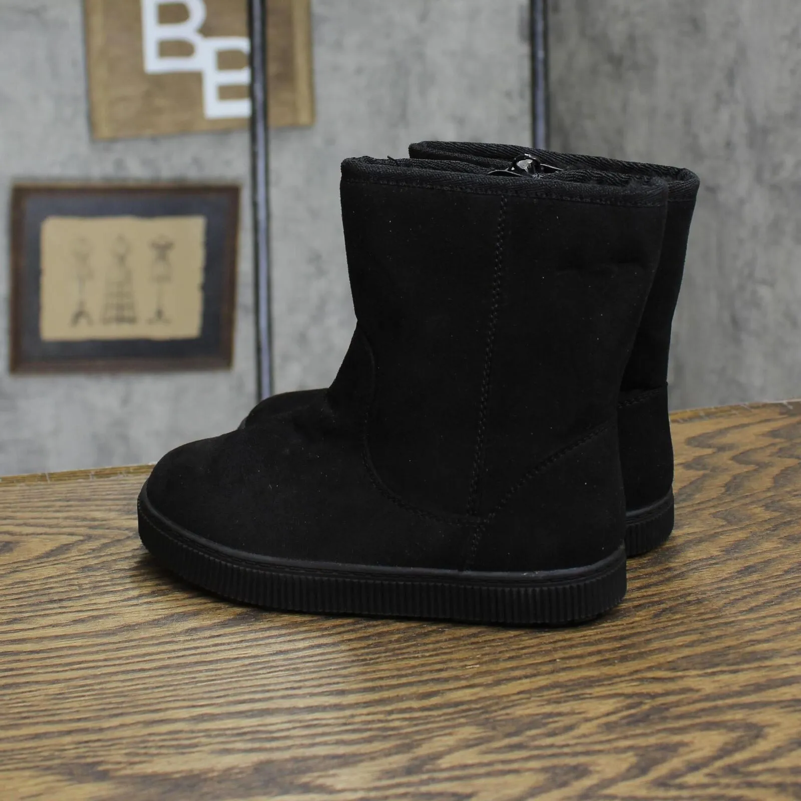 Cat & Jack Toddler Girls' Pip Shearling Style Boots 88435631 Black 11T
