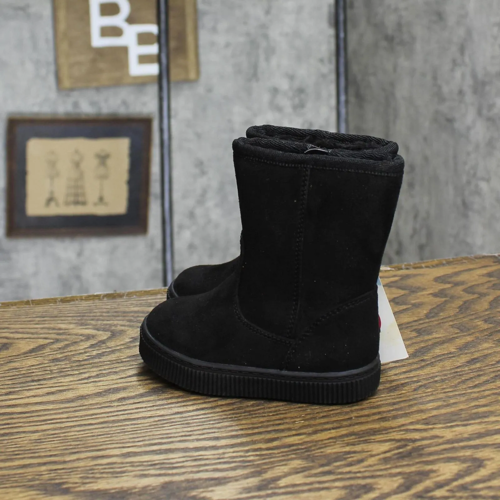 Cat & Jack Toddler Girls Pip Shearling Style Boots 88435631 Black 5T