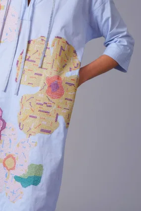 Cross Stitch Chambray Tunic Dress
