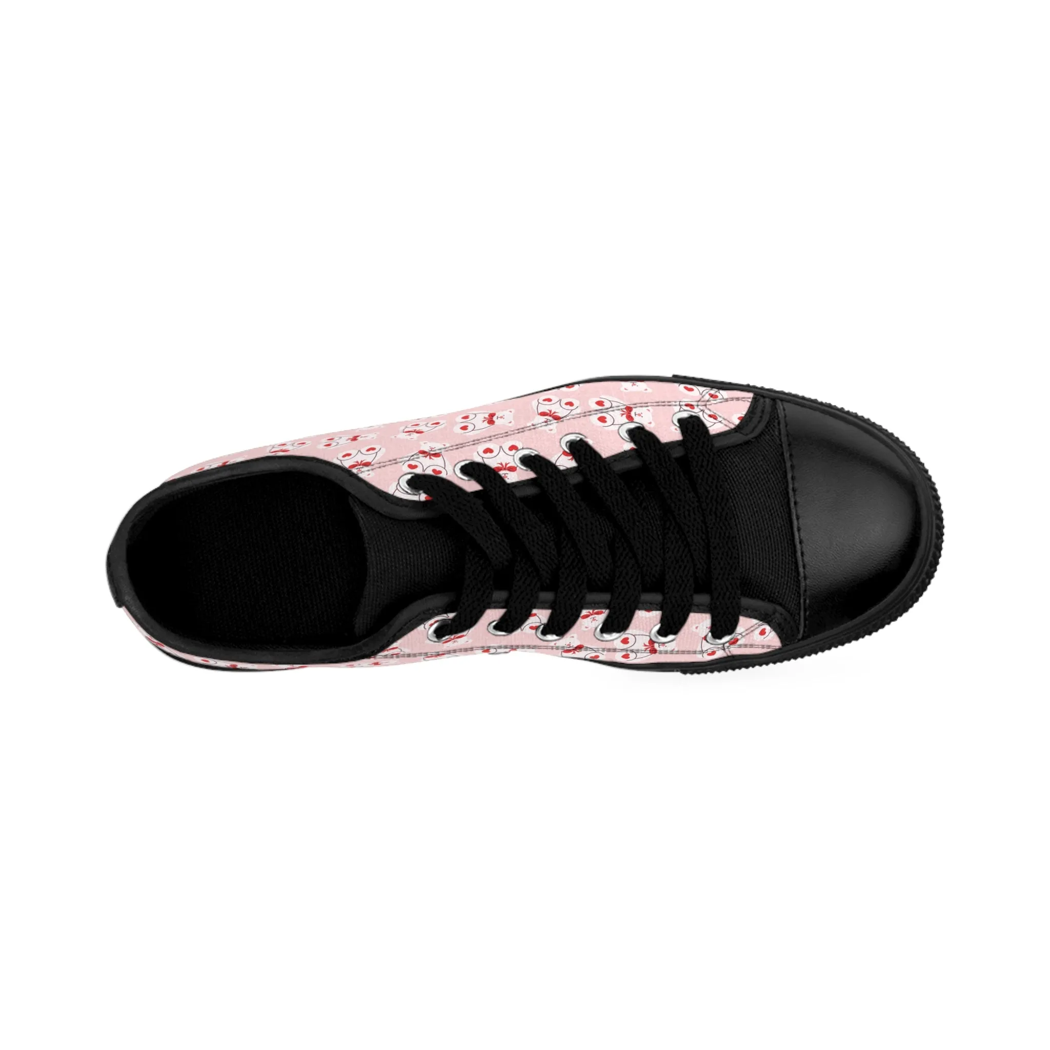 Cute White Teddy Bear Women's Sneakers