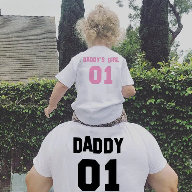 Daddy's Girl Family Matching T-Shirt Father Daughter Set
