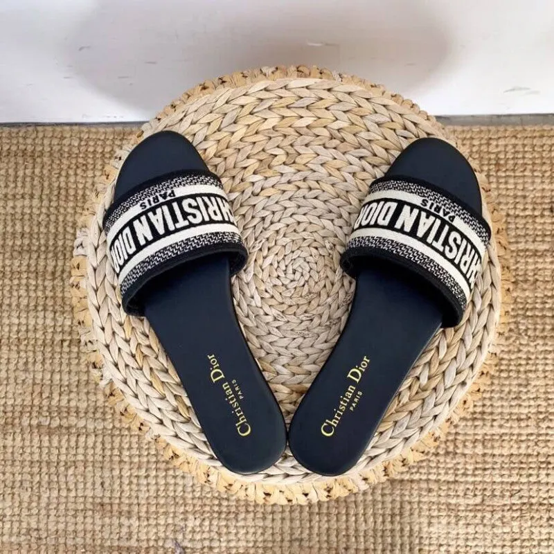 DIOR CASUAL FLATS - BLACK