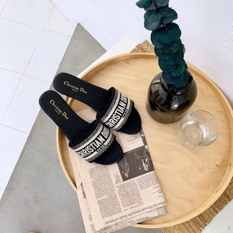 DIOR CASUAL FLATS - BLACK