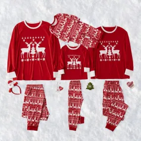Family Matching ReinDeer Pajamas Set Dresses for Dad - Mom - Kid