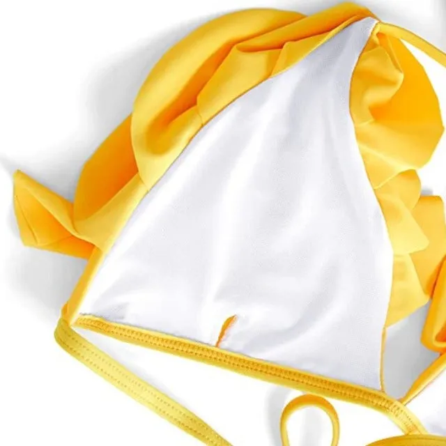 Family Matching Two Pieces Ruffle Bikini Set Bathing Suits
