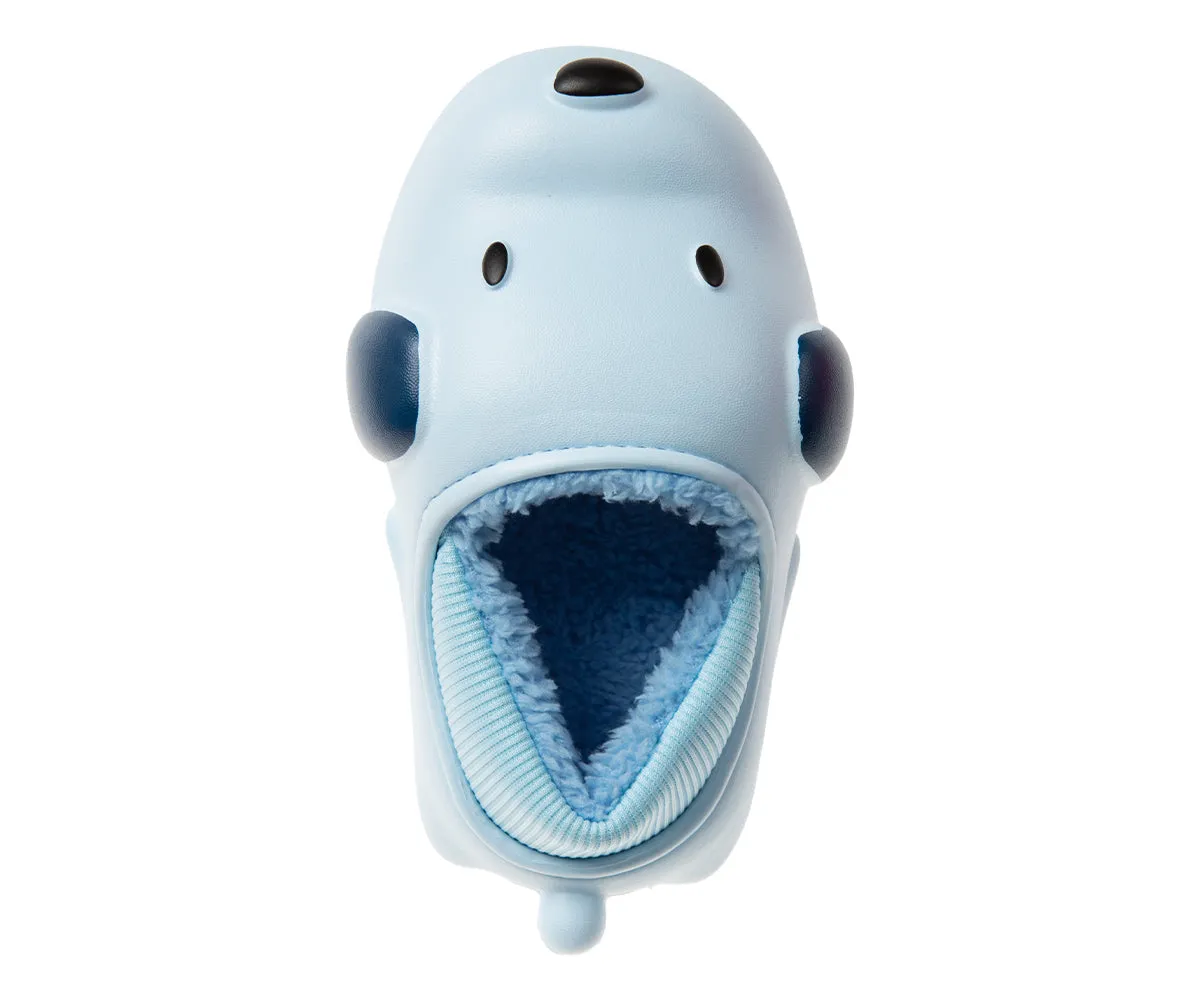 FOAMWALK Toddler Boy's Novelty Clogs with Sherpa and Fur Lining - Cute Shark and Dog Clogs for Toddler