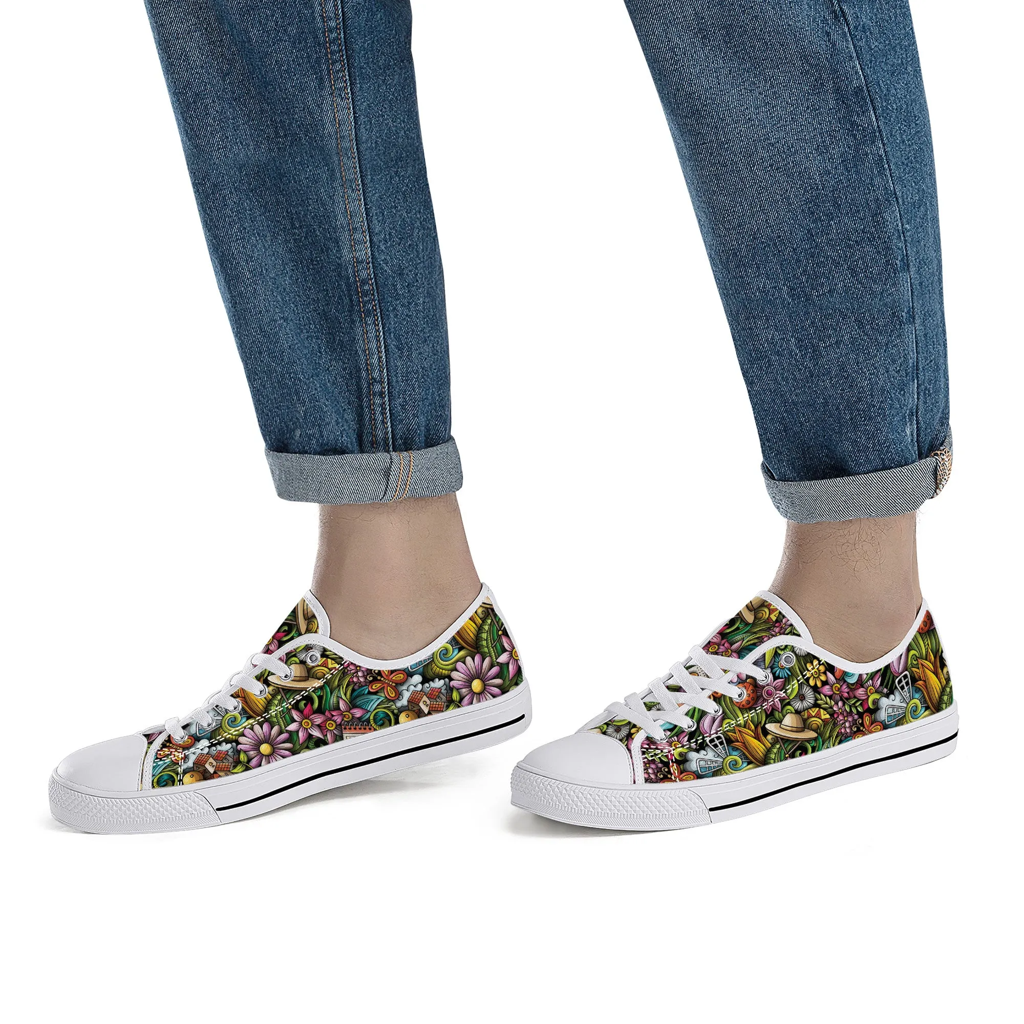 Fun & Creative Digital Audio Illustrations Canvas Sneakers