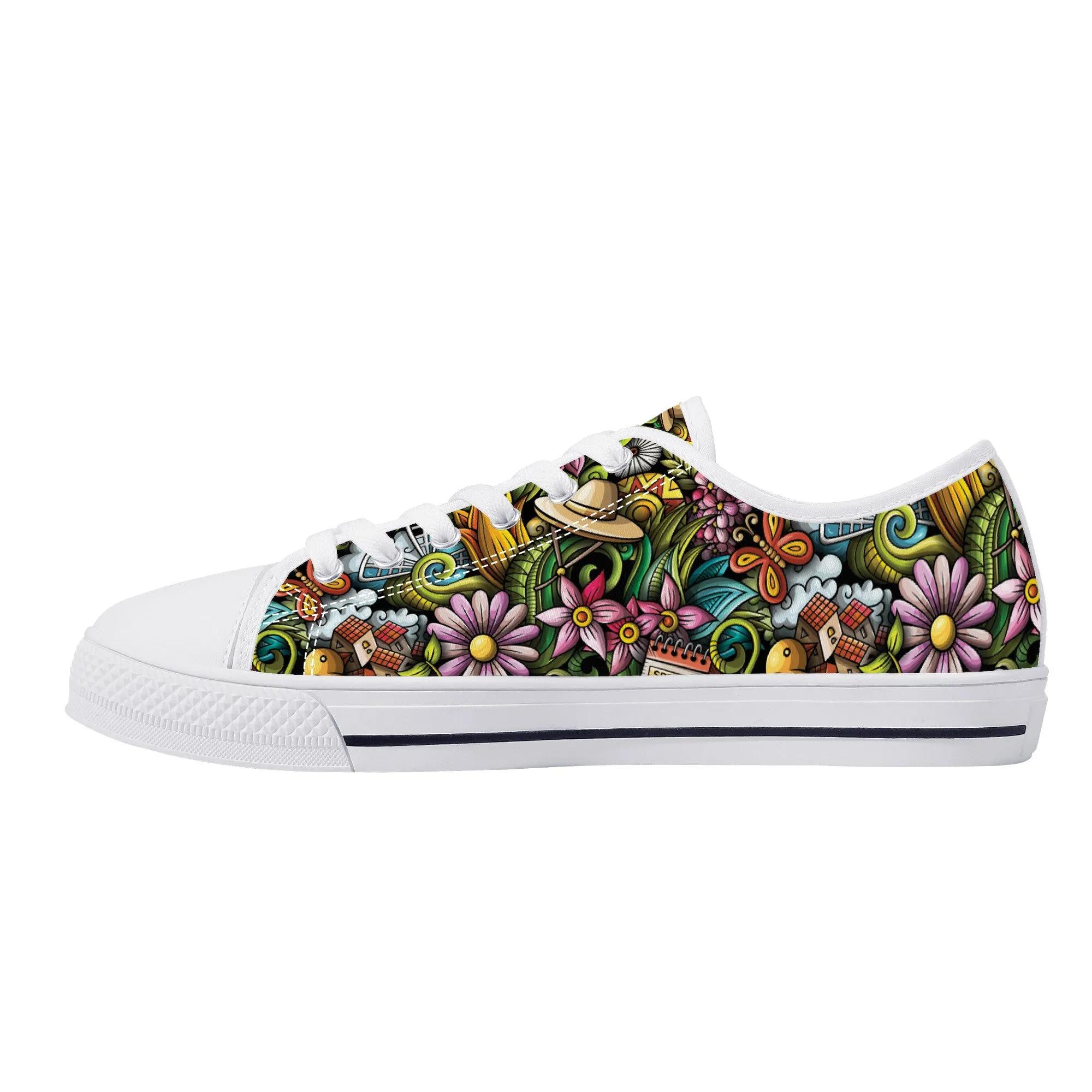 Fun & Creative Digital Audio Illustrations Canvas Sneakers