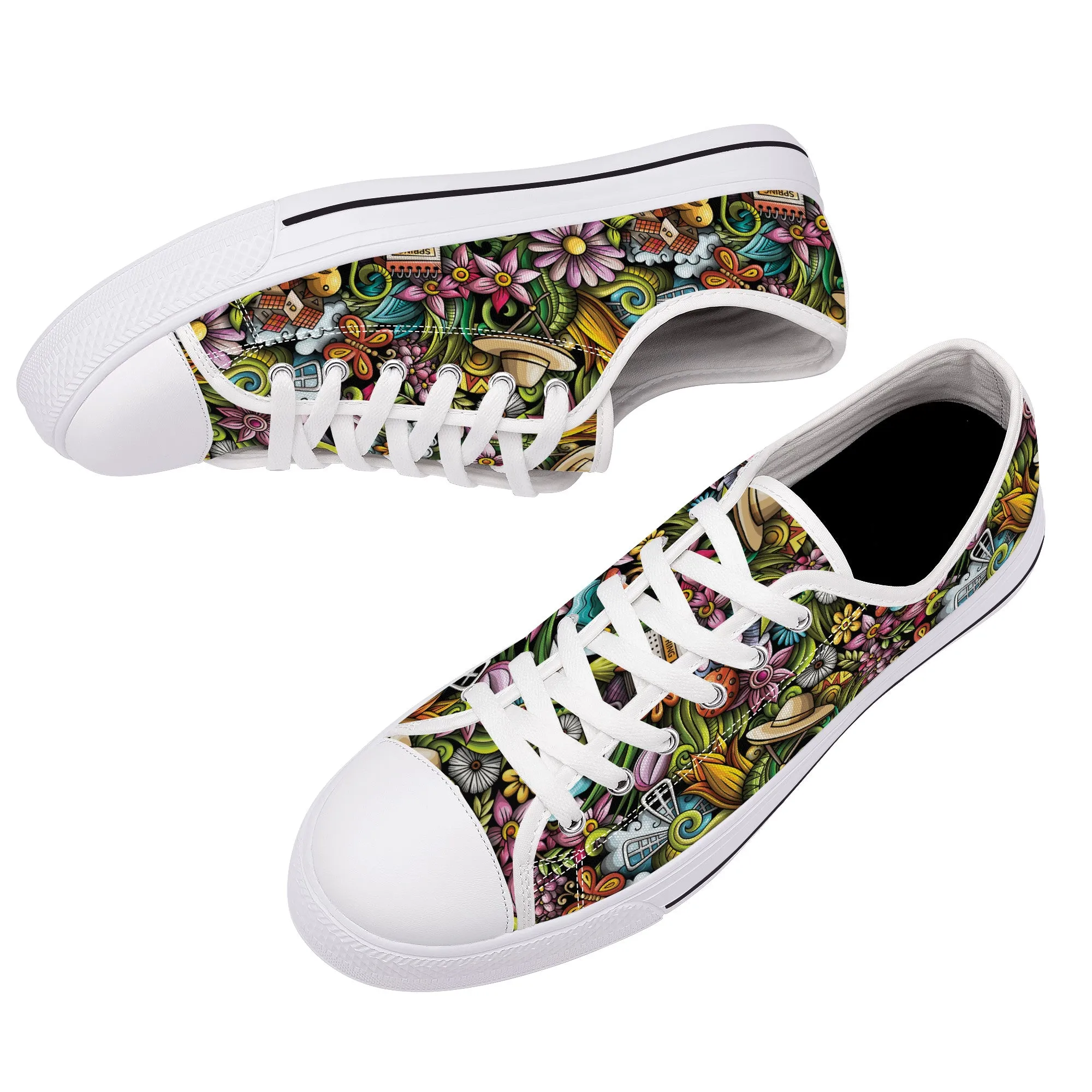 Fun & Creative Digital Audio Illustrations Canvas Sneakers