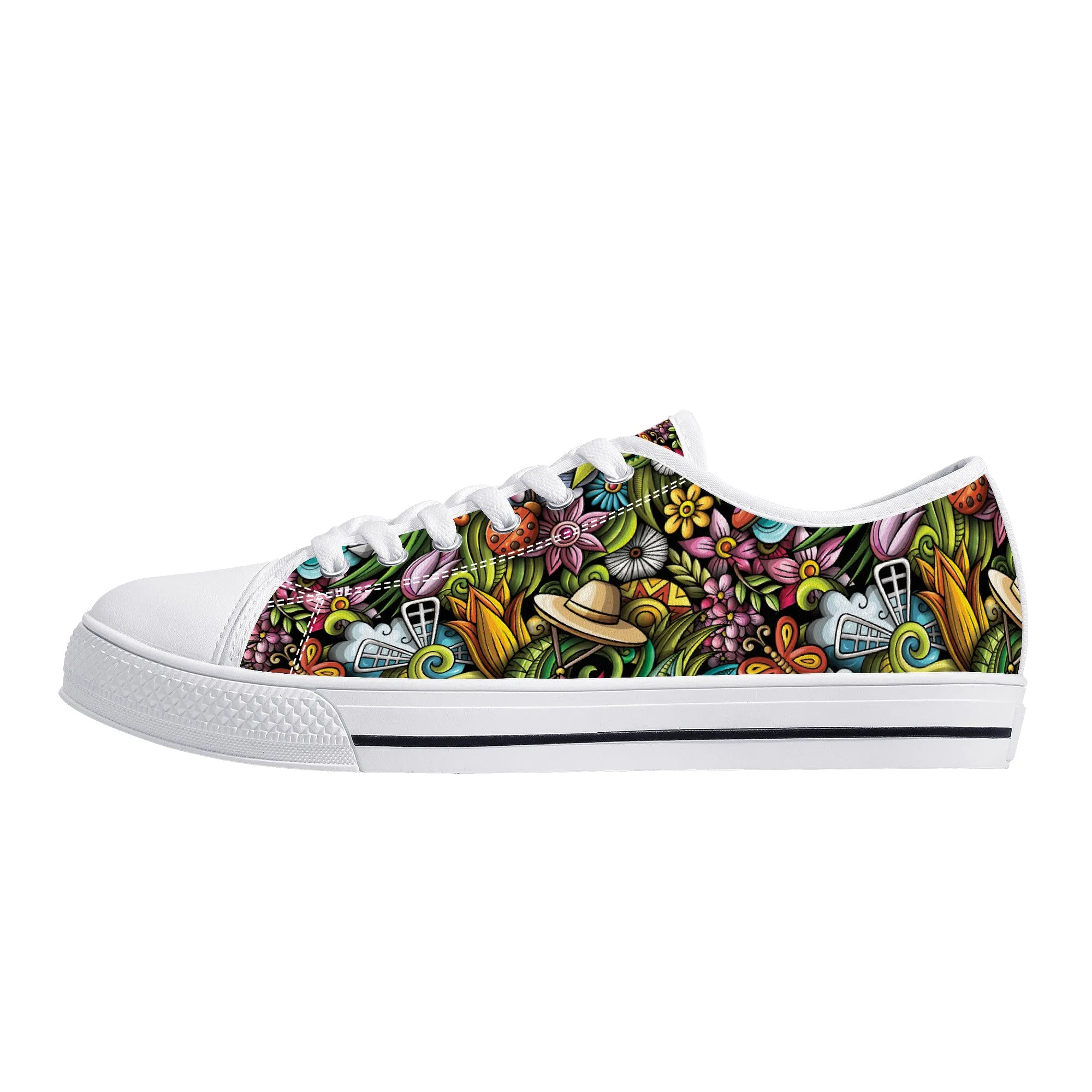 Fun & Creative Digital Audio Illustrations Canvas Sneakers