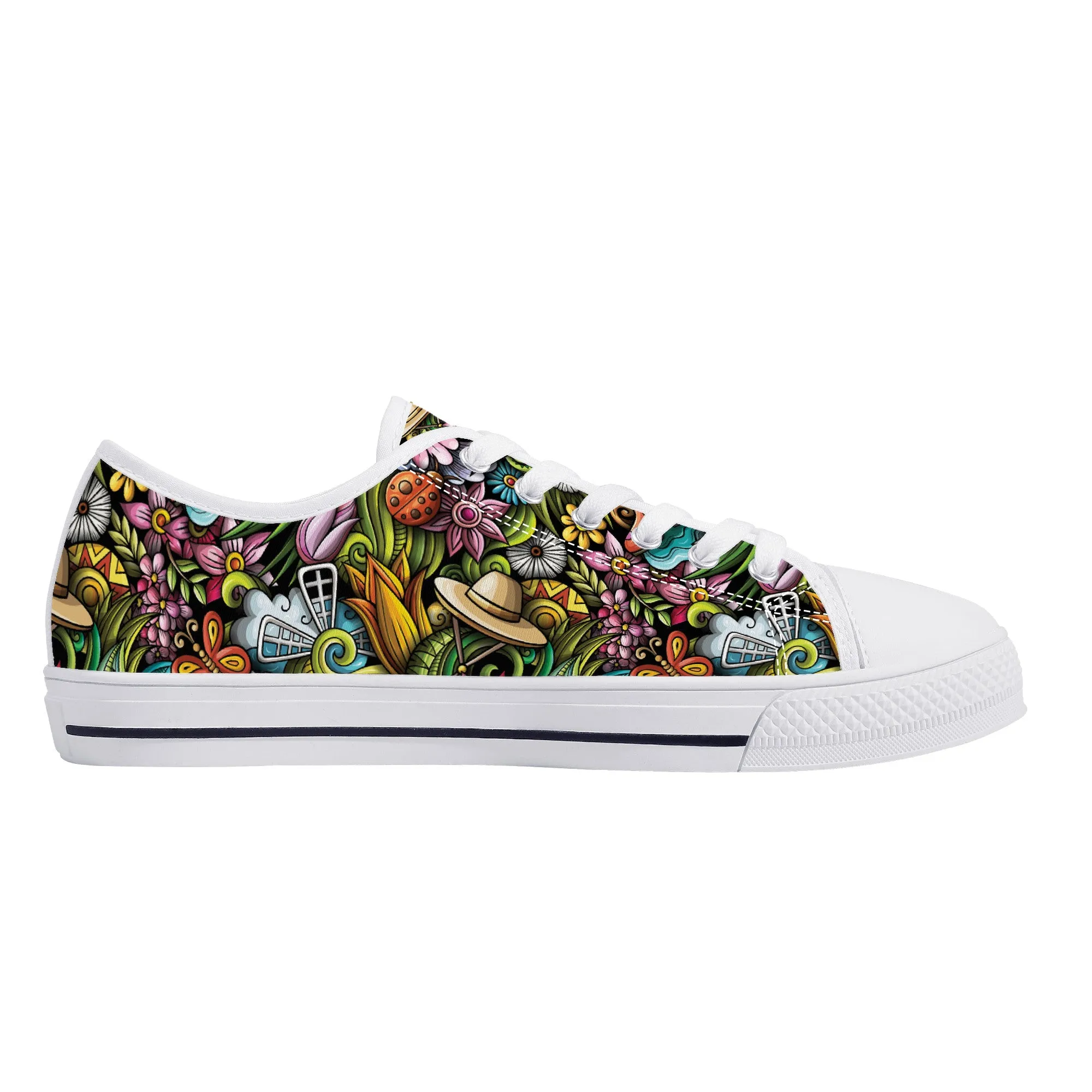 Fun & Creative Digital Audio Illustrations Canvas Sneakers