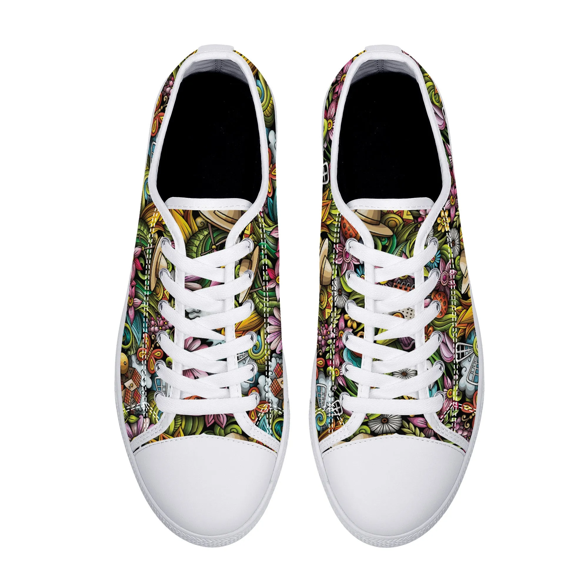 Fun & Creative Digital Audio Illustrations Canvas Sneakers