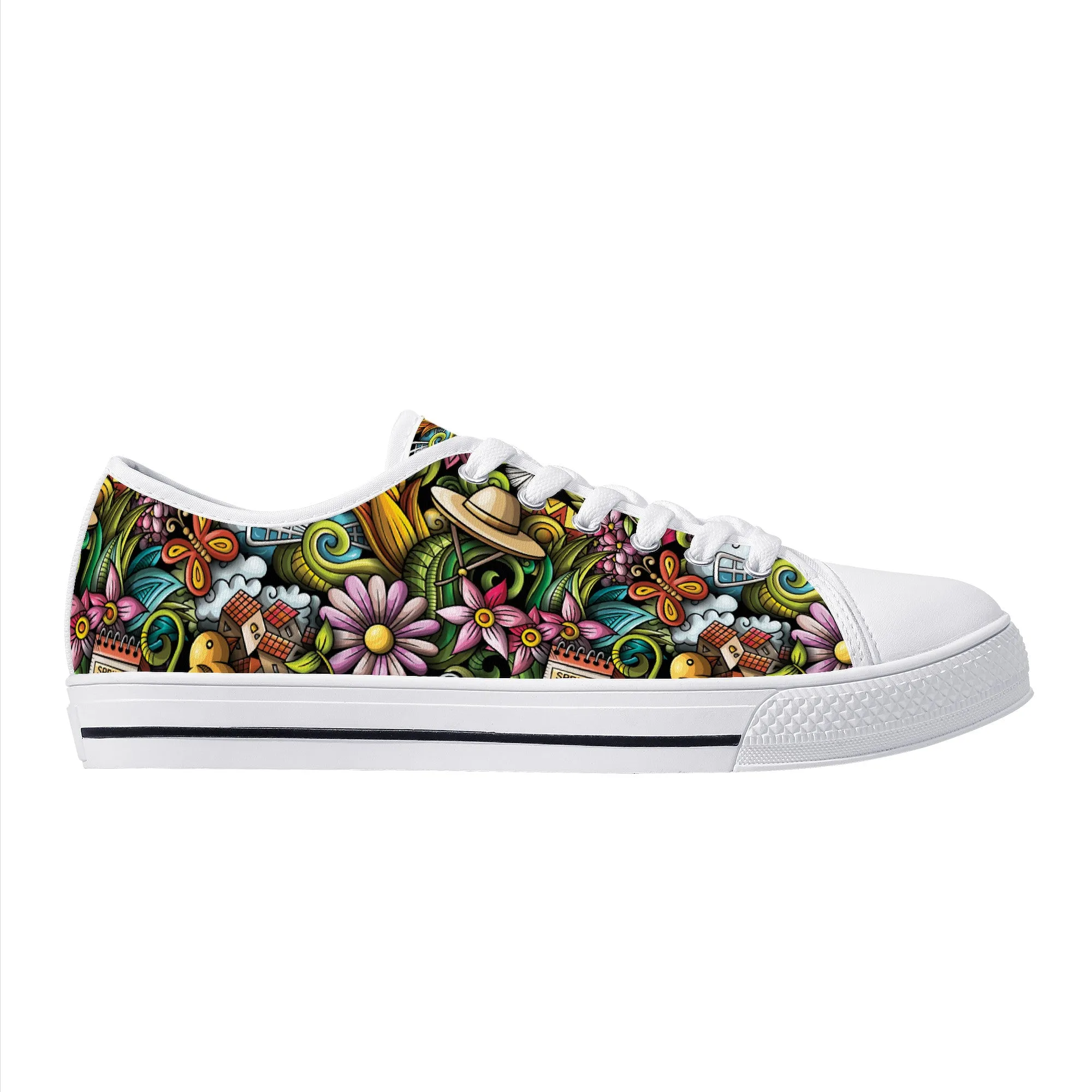 Fun & Creative Digital Audio Illustrations Canvas Sneakers