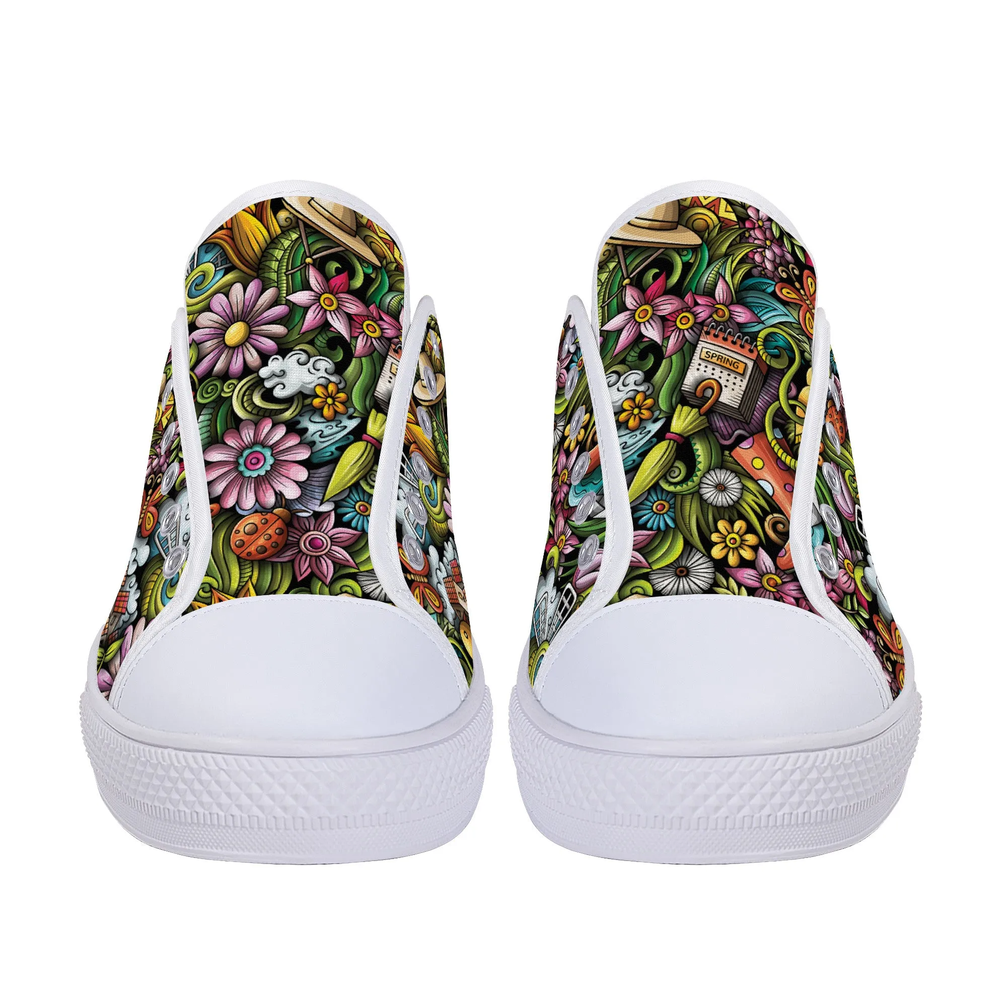 Fun & Creative Digital Audio Illustrations Canvas Sneakers