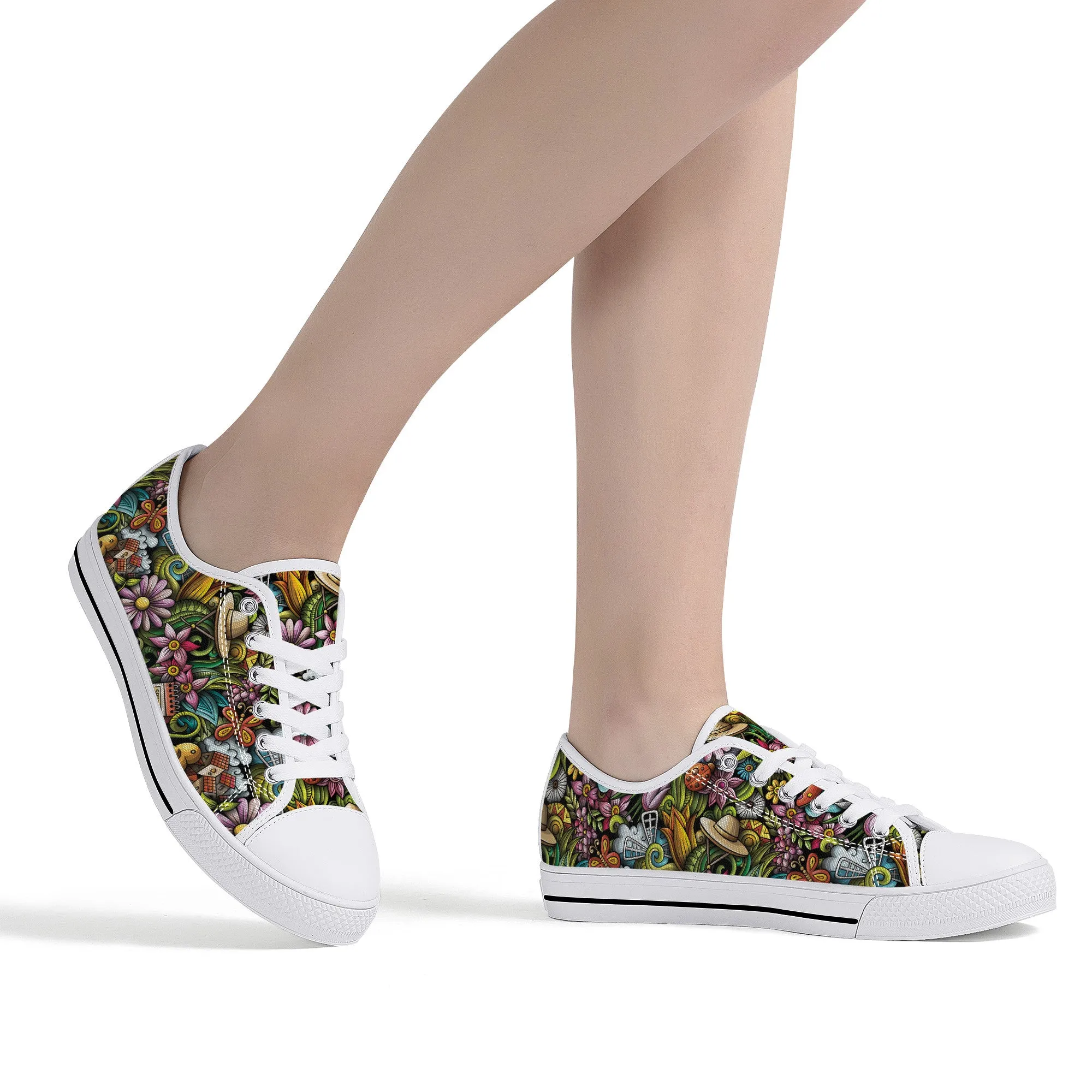 Fun & Creative Digital Audio Illustrations Canvas Sneakers