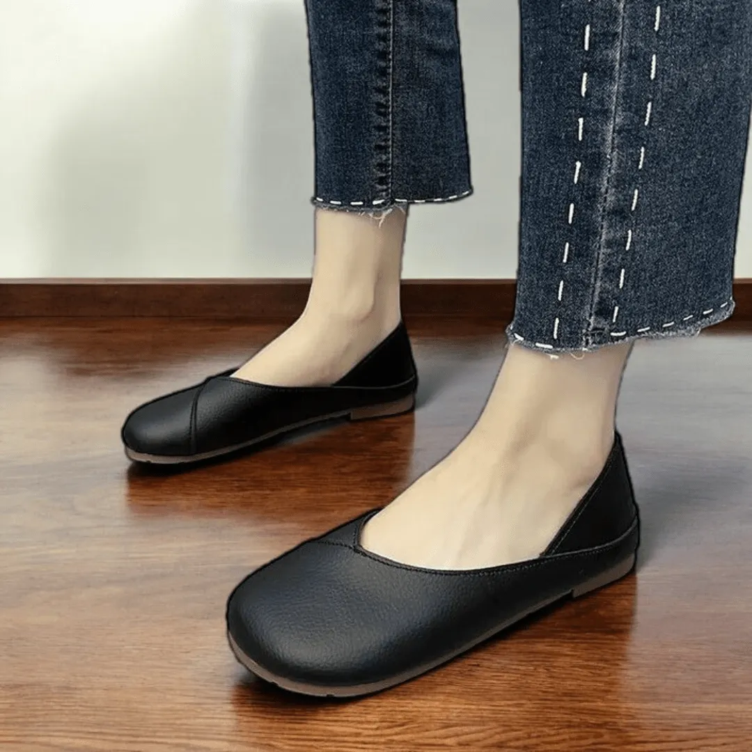 Handmade Milano Genuine Leather Ballerina Flats