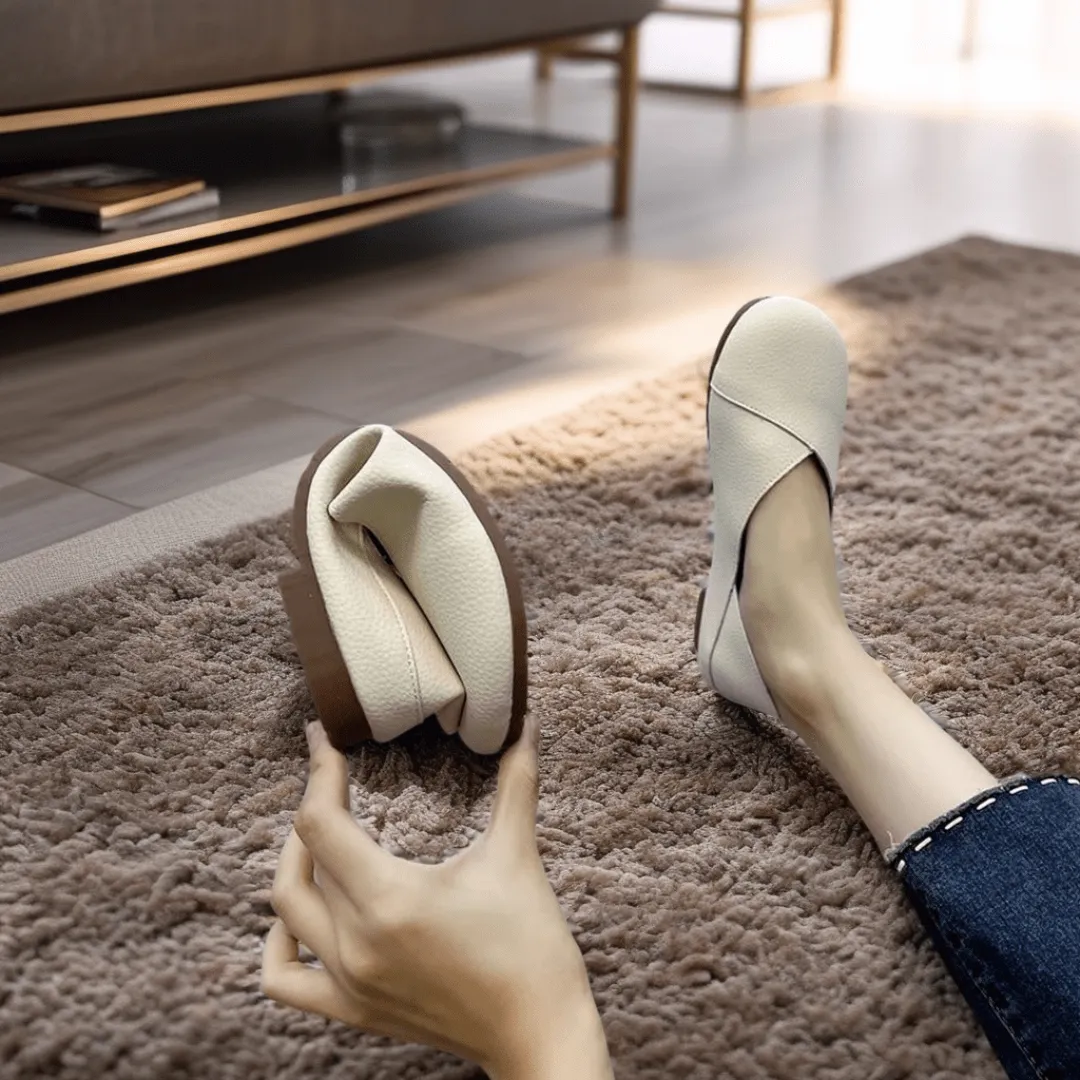 Handmade Milano Genuine Leather Ballerina Flats