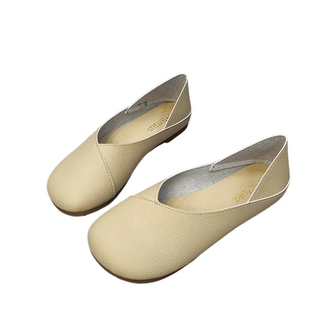 Handmade Milano Genuine Leather Ballerina Flats