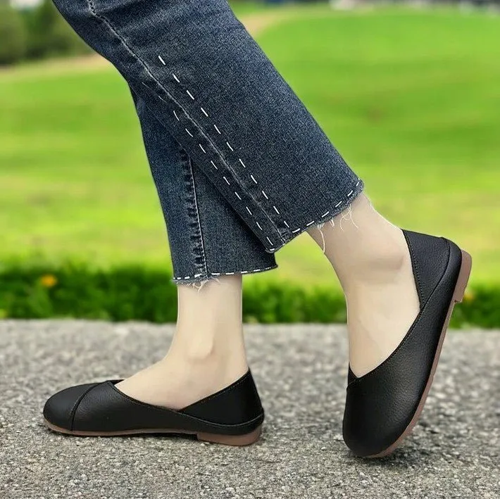 Handmade Milano Genuine Leather Ballerina Flats