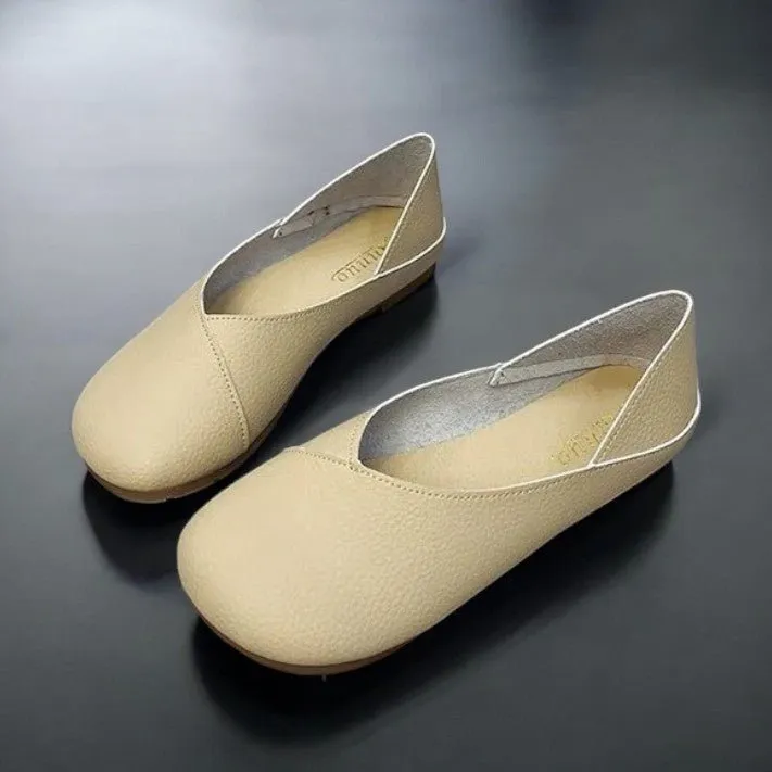 Handmade Milano Genuine Leather Ballerina Flats