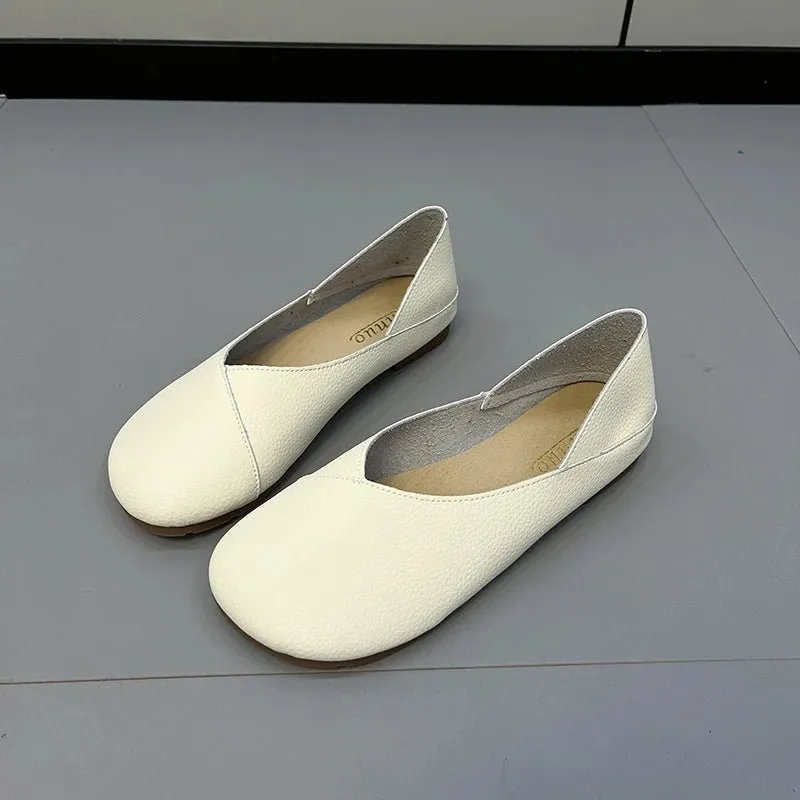 Handmade Milano Genuine Leather Ballerina Flats