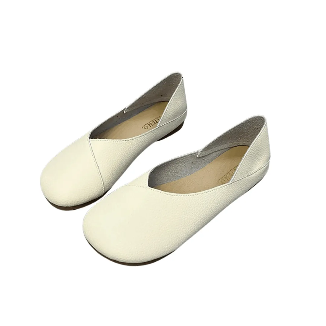 Handmade Milano Genuine Leather Ballerina Flats