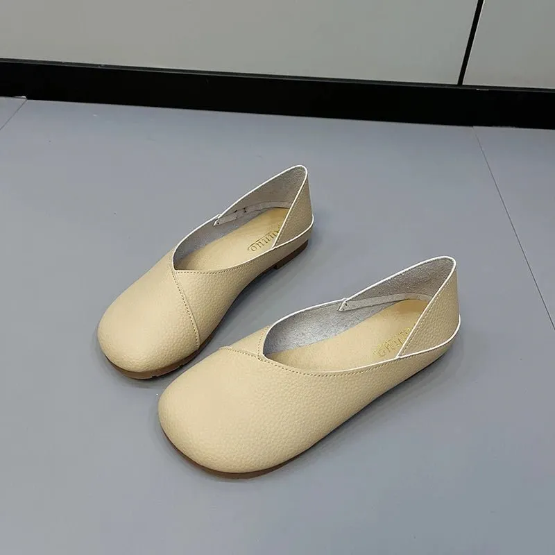 Handmade Milano Genuine Leather Ballerina Flats