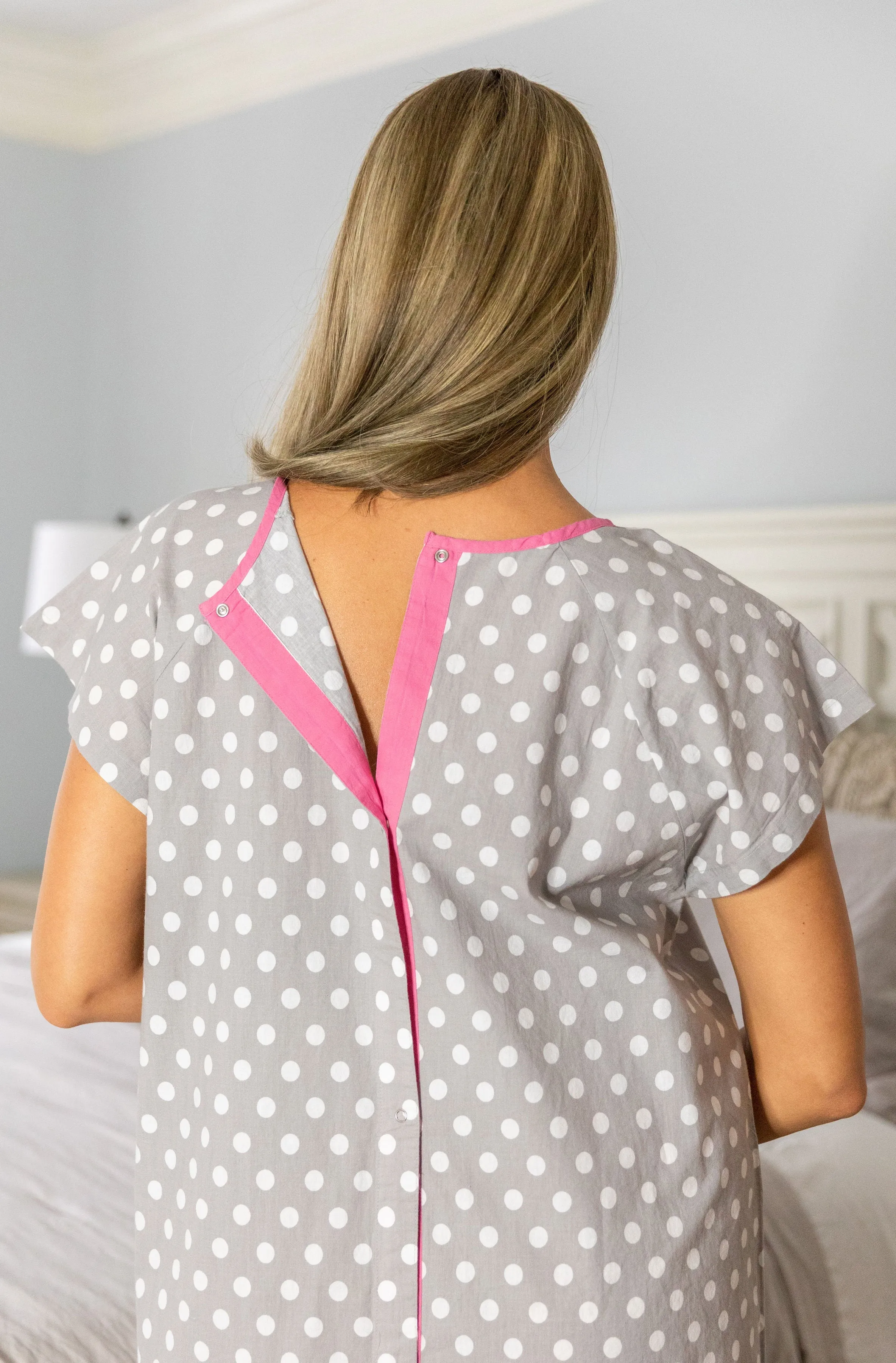 Lisa Gownie & Pillowcase Set & Charcoal Dad T-Shirt & Newborn Kimono Set
