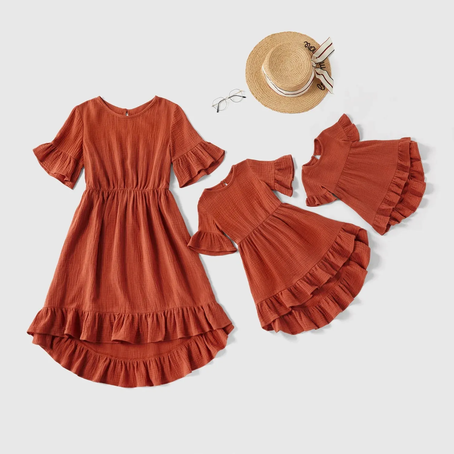 Matching Family Outfits Mommy and Me Pink Mother Daughter Dress