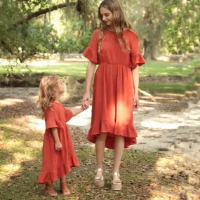 Matching Family Outfits Mommy and Me Pink Mother Daughter Dress