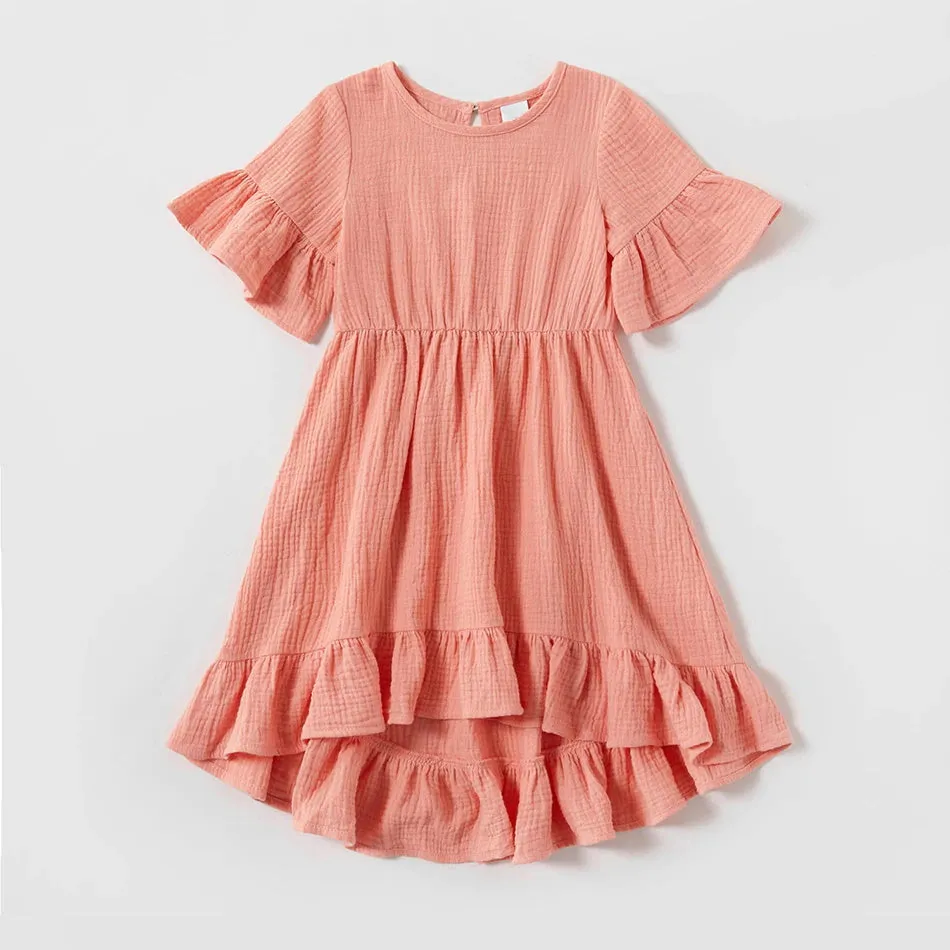 Matching Family Outfits Mommy and Me Pink Mother Daughter Dress